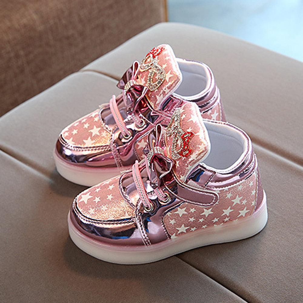 Velcro Flashing Luminous Kids Shoes - Amazitshop