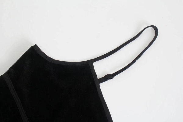 Velvet Dress Retro Velvet Pleated - Amazitshop