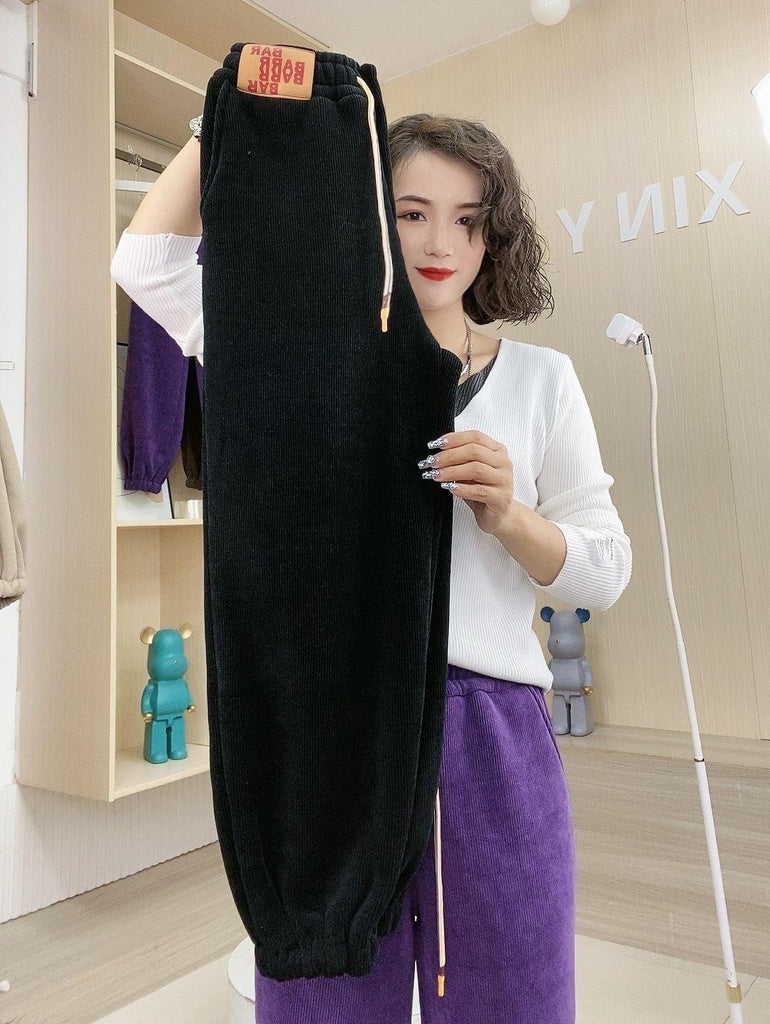 Velvet Sweatpants Lamb Velvet Warm - Amazitshop