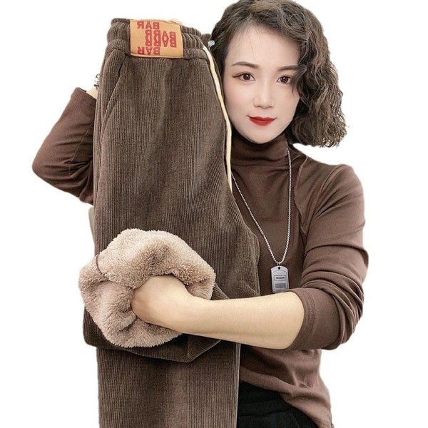 Velvet Sweatpants Lamb Velvet Warm - Amazitshop