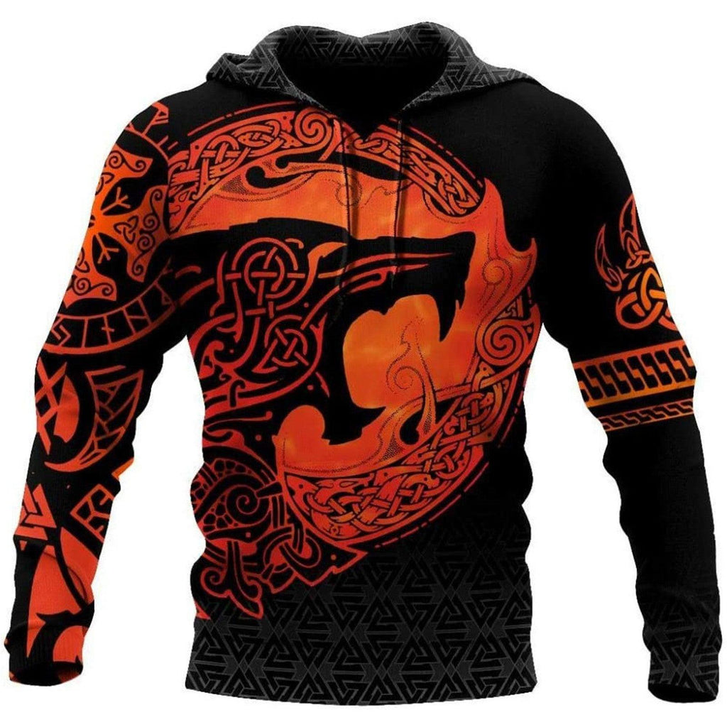 Viking 3D Digital Printing Sweatshirt Jacket - Amazitshop