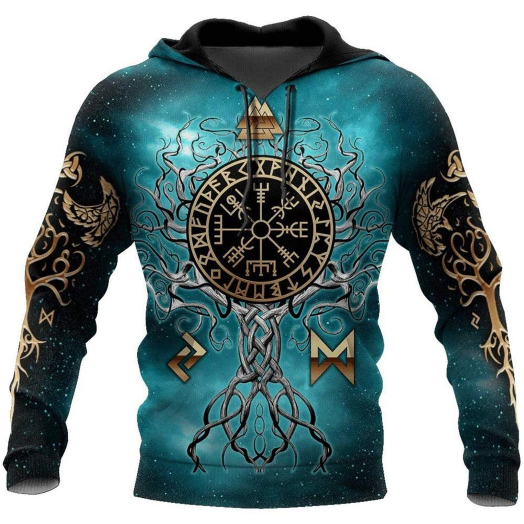 Viking 3D Digital Printing Sweatshirt Jacket - Amazitshop