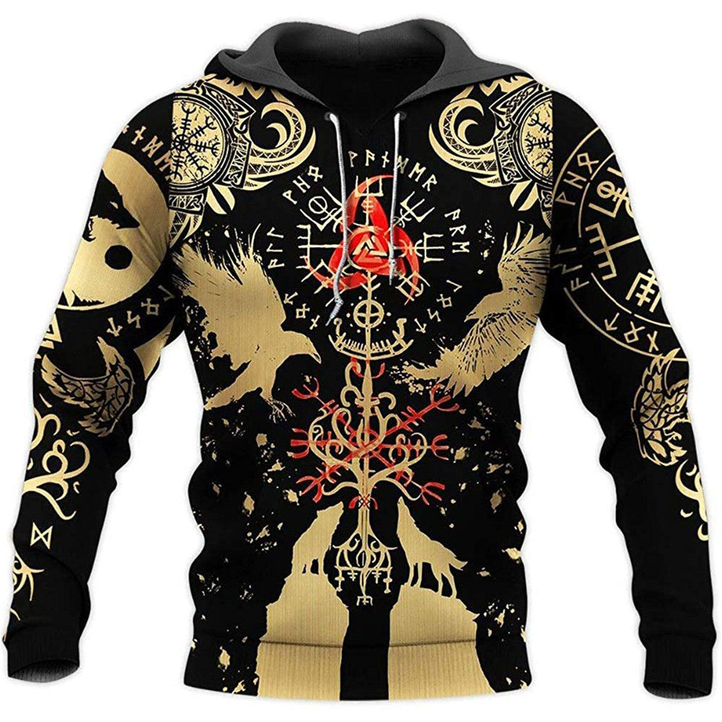 Viking 3D Digital Printing Sweatshirt Jacket - Amazitshop