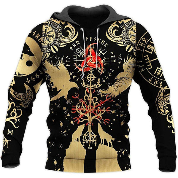Viking 3D Digital Printing Sweatshirt Jacket - Amazitshop