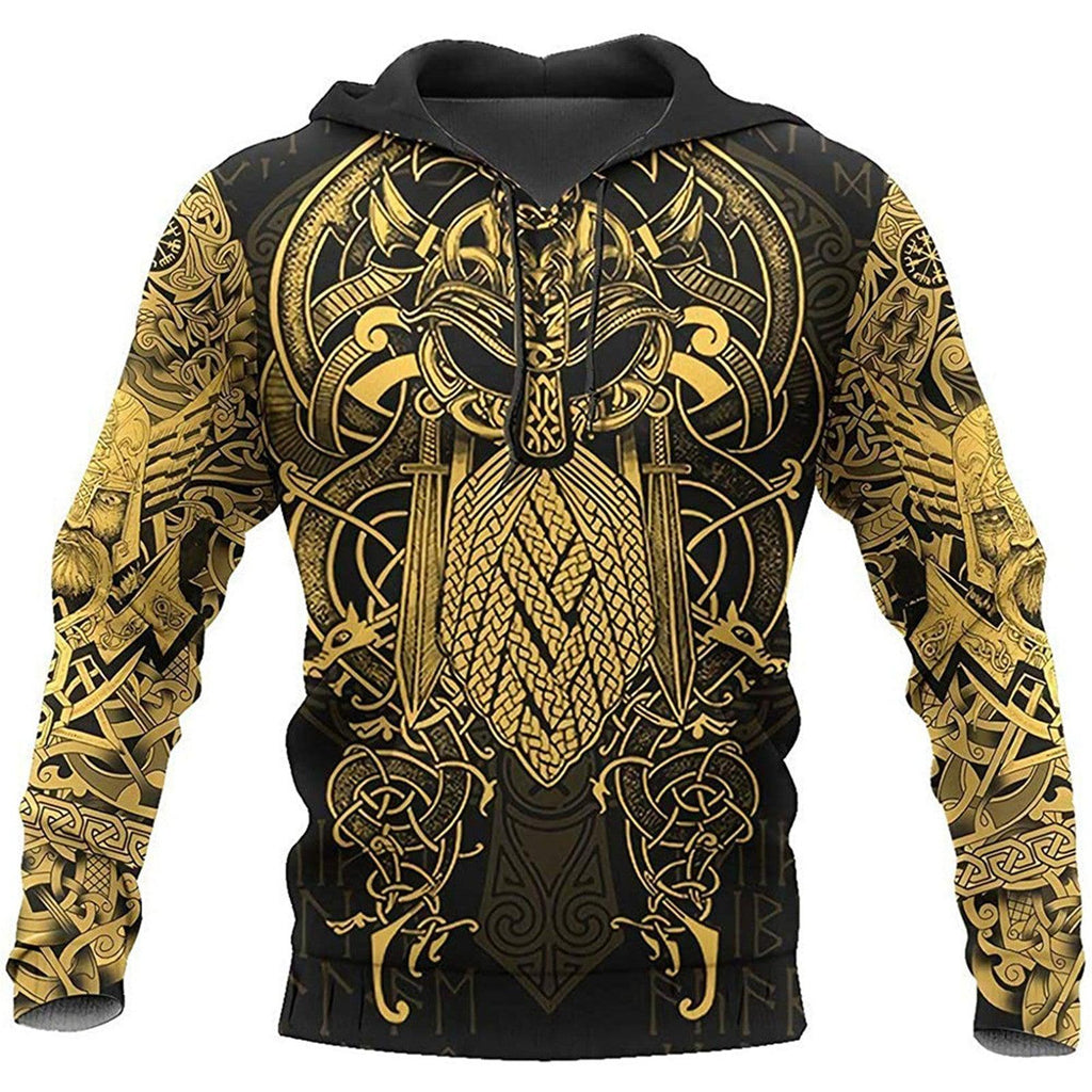 Viking 3D Digital Printing Sweatshirt Jacket - Amazitshop