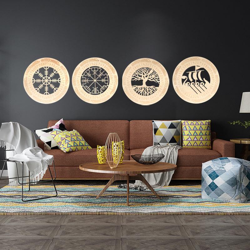 Viking Decor Wooden Wall Art Nordic - Amazitshop
