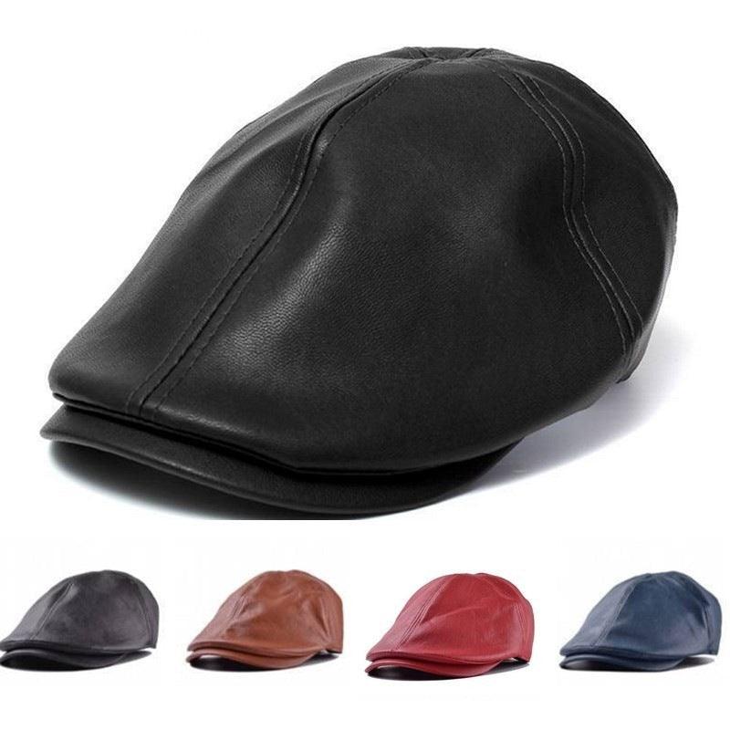 Vintage British Wind Leather Cap For Men And Women - Amazitshop