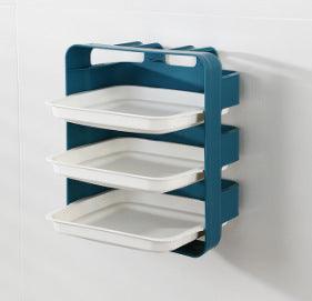 Wall - Mounted Non - Perforating Multilayer Shelving - Amazitshop