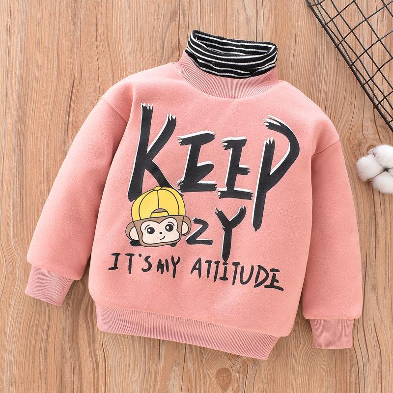 Warm Boys And Girls' Plush And Thickened Sweater - Amazitshop