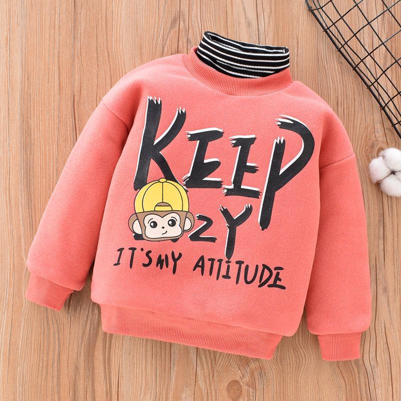 Warm Boys And Girls' Plush And Thickened Sweater - Amazitshop