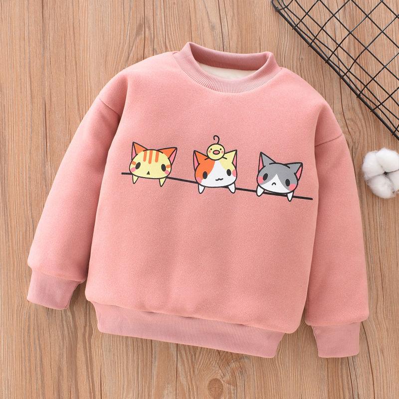 Warm Boys And Girls' Plush And Thickened Sweater - Amazitshop