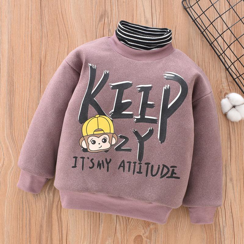 Warm Boys And Girls' Plush And Thickened Sweater - Amazitshop