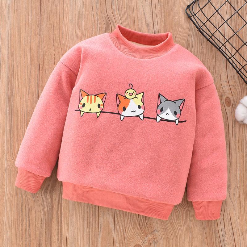 Warm Boys And Girls' Plush And Thickened Sweater - Amazitshop