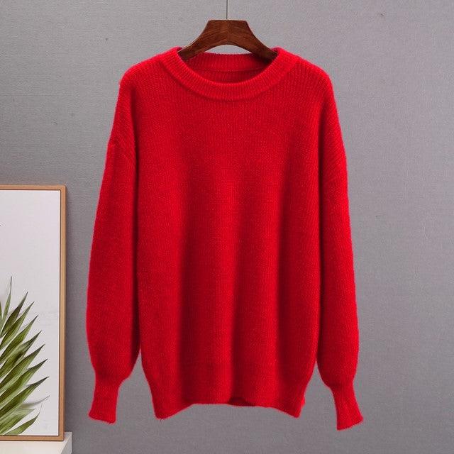 Warm Ladies Sweater Women Knitwear Knitted Sweaters - Amazitshop