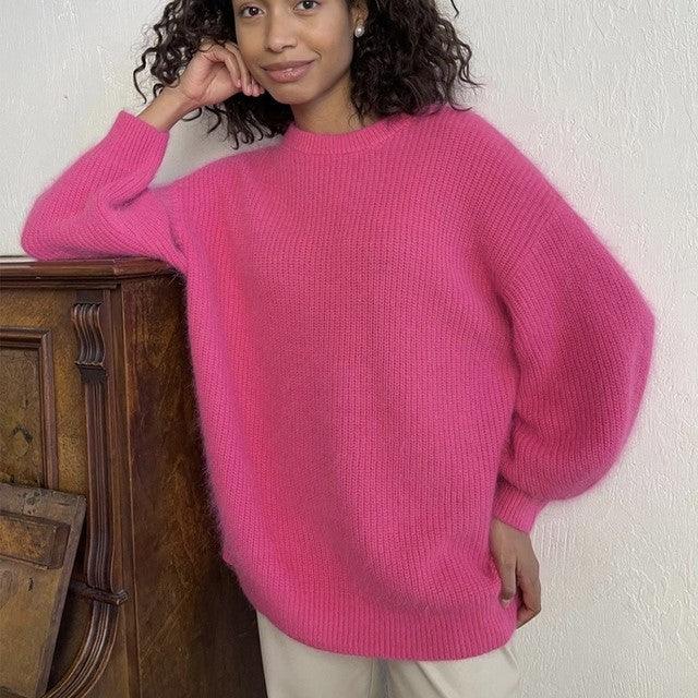 Warm Ladies Sweater Women Knitwear Knitted Sweaters - Amazitshop