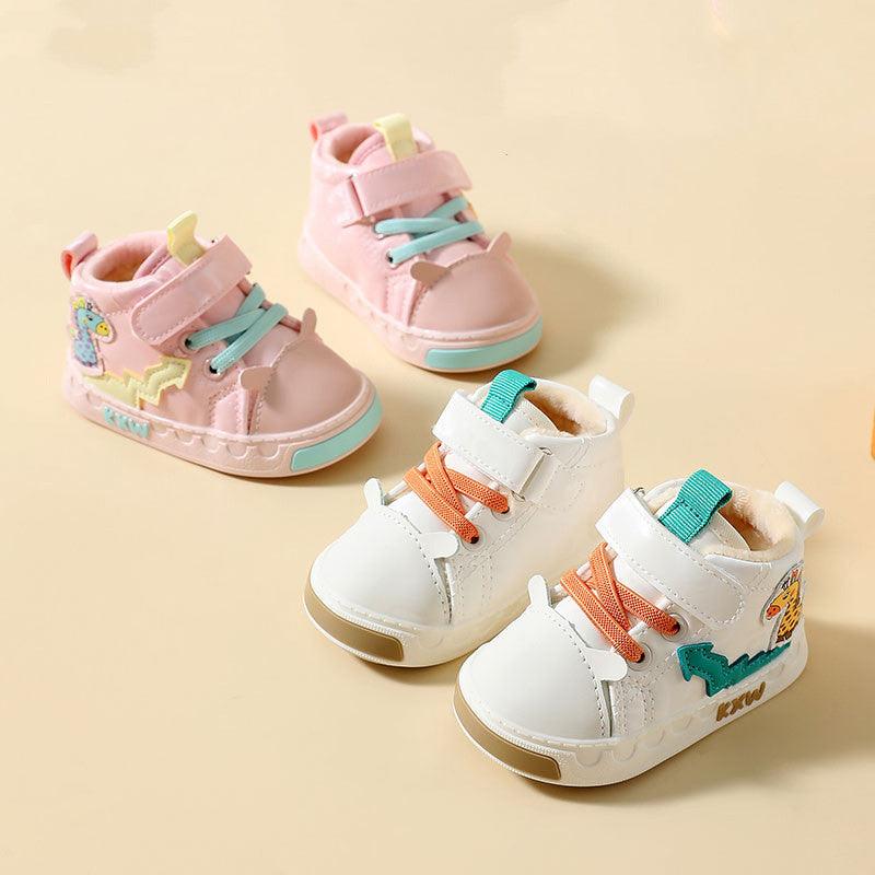 Warm Winter Boys' Cotton Microfiber Leather Toddler Shoes - Amazitshop