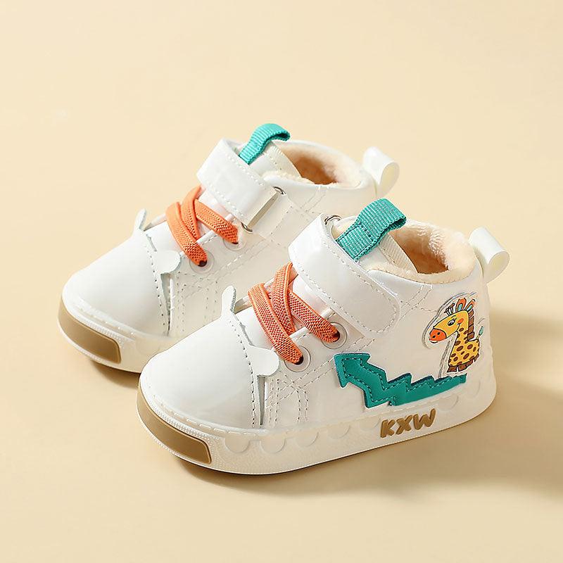 Warm Winter Boys' Cotton Microfiber Leather Toddler Shoes - Amazitshop