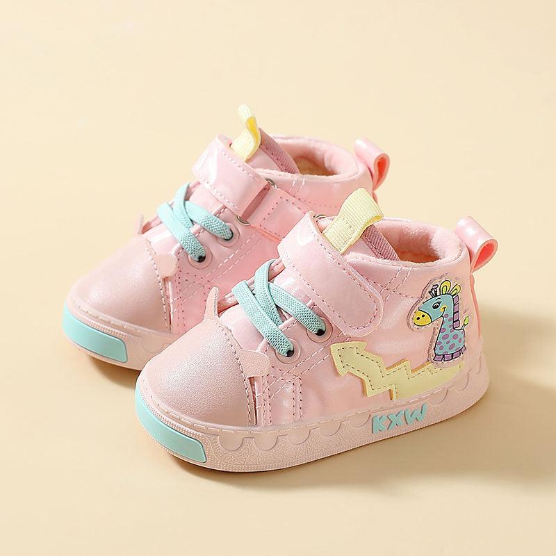 Warm Winter Boys' Cotton Microfiber Leather Toddler Shoes - Amazitshop