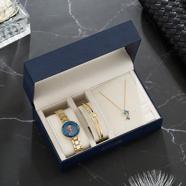 Watch Set Women Luxury Bracelet Necklace Gift For Girlfriend - Amazitshop
