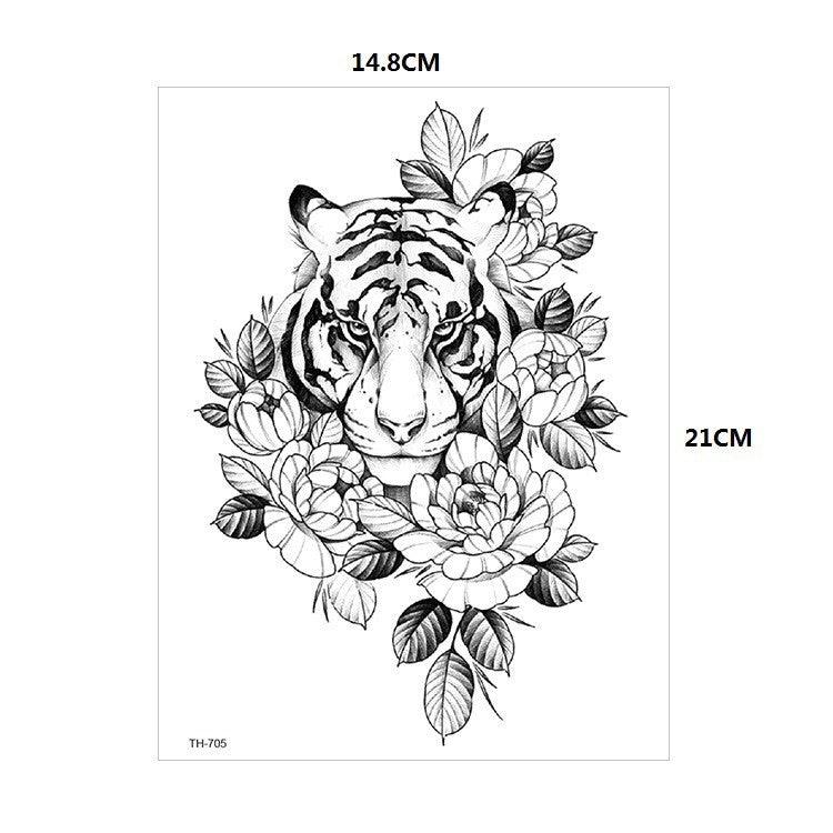 Waterproof Temporary Tattoo Sticker Old School Fox Spell Flash Tattoos Cat Eyes Skull Body Art Arm Fake Tatoo Women Men - Amazitshop