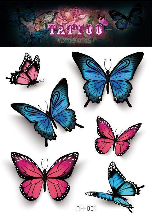 Waterproof Temporary Tattoo Sticker Small Butterfly Body Art Fake Tattoo Flash Tattoo Clavicle Female - Amazitshop