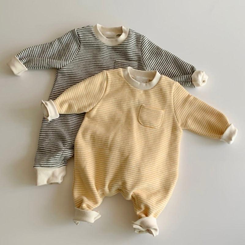 Wear striped baby jumpsuits outside - Amazitshop