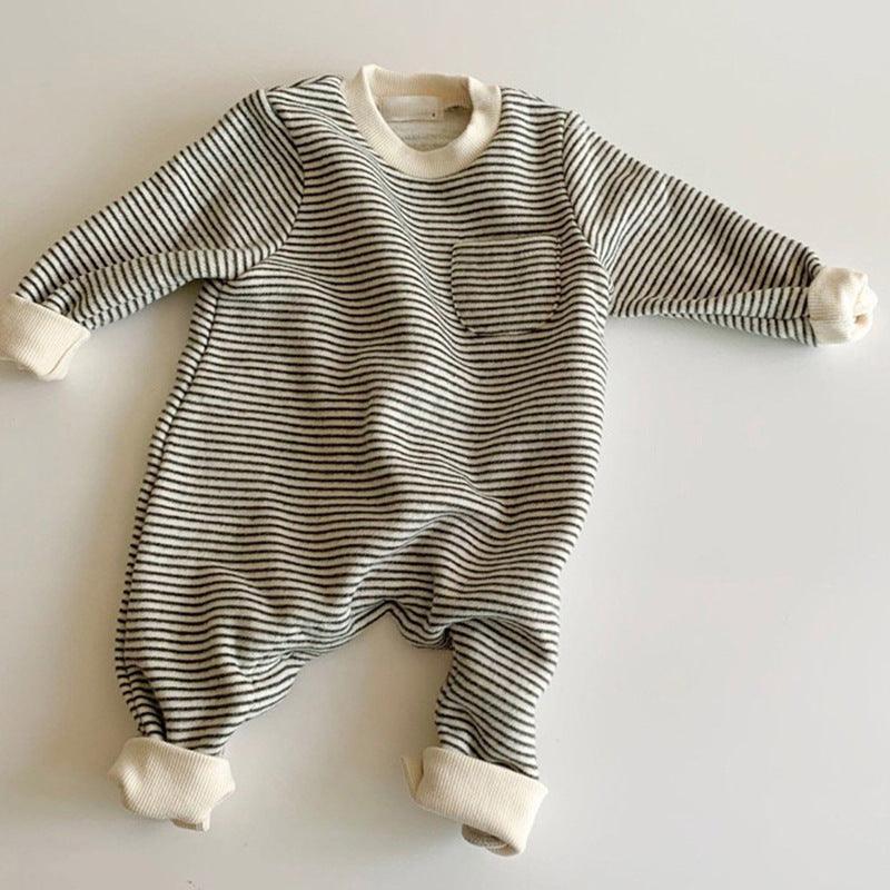 Wear striped baby jumpsuits outside - Amazitshop