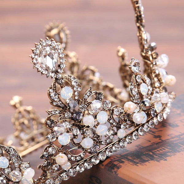 Wedding Accessories Rhinestone Alloy Retro Headband Wedding Jewelry Crown - Amazitshop