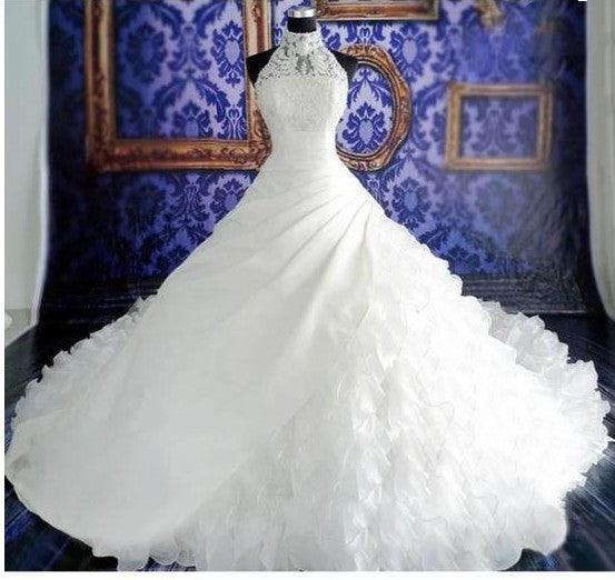 Wedding Dress Wholesale, Wedding High - end Wedding Dress With Big Tail - Amazitshop