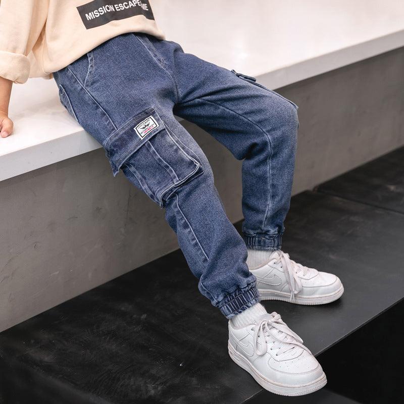 Western Style Fan Loose Denim Overalls - Amazitshop