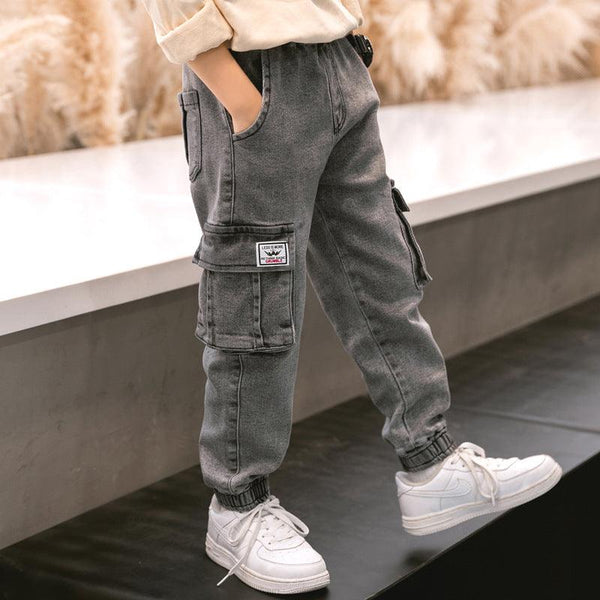 Western Style Fan Loose Denim Overalls - Amazitshop