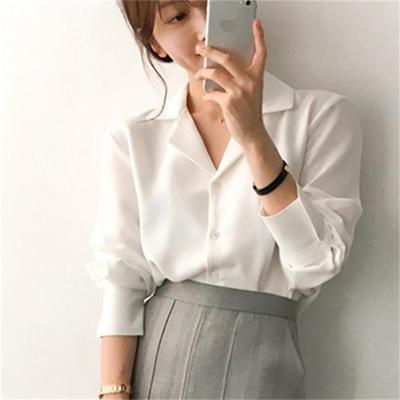White chiffon shirt - Amazitshop