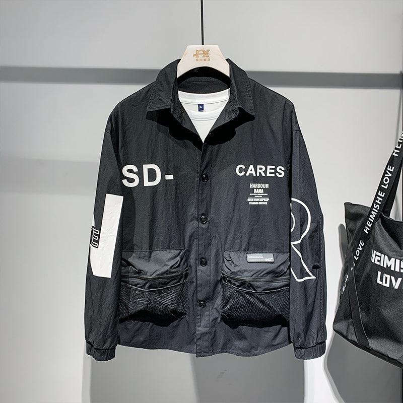 Wind - shaped Korean Version Of The Trend Of Men's Casual Sunscreen Clothing Stitching Contrast Color Fashion Jacket Men - Amazitshop