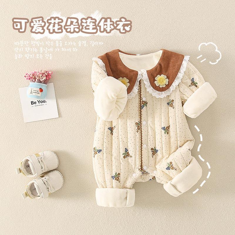 Winter Little Floral Baby Jumpsuits - Amazitshop