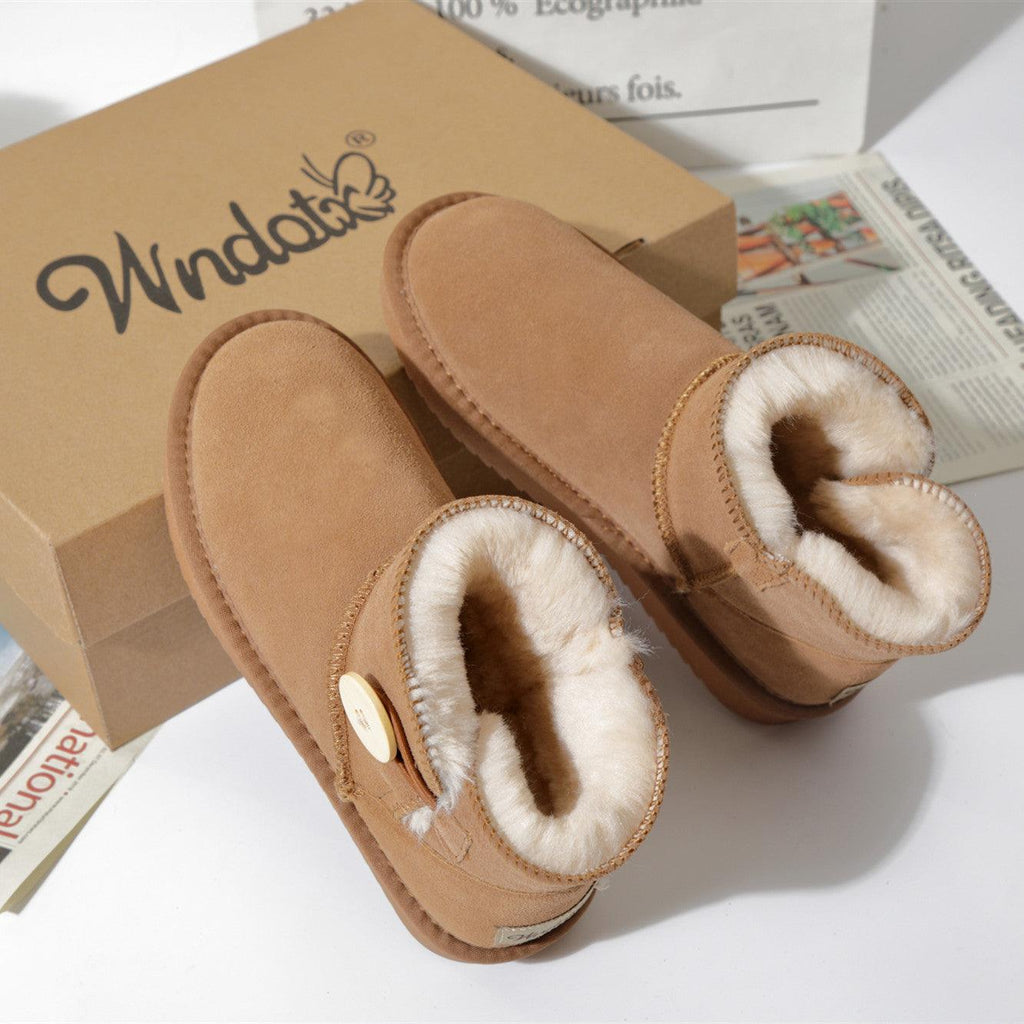 Winter Non - slip Bread Low Top Flat Cotton Shoes - Amazitshop