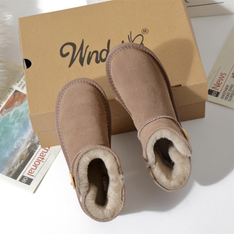 Winter Non - slip Bread Low Top Flat Cotton Shoes - Amazitshop