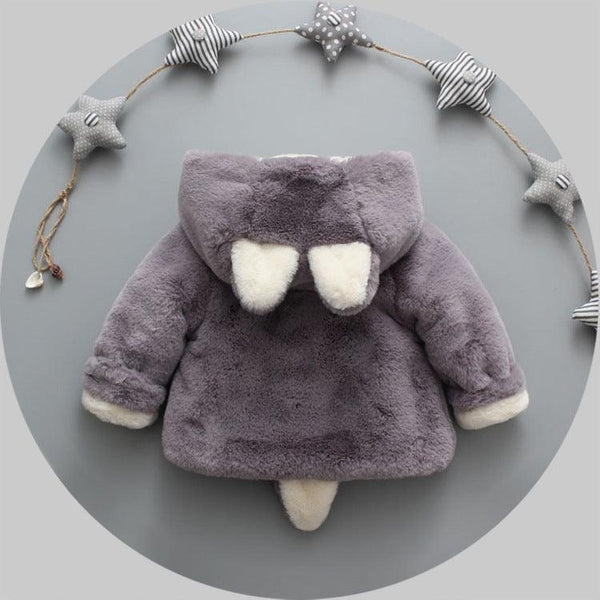 Winter popular girl's plush plush coat baby - Amazitshop