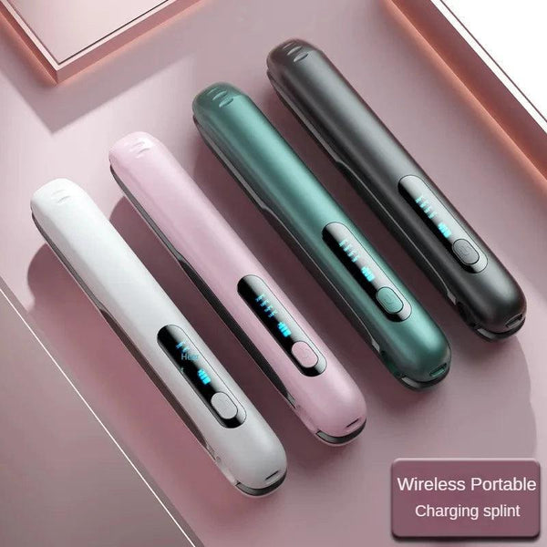 Wireless Hair Straightener Flat Iron Mini 2 IN 1 Roller USB 5000mAh Max 200 Degree Portable Cordless Curler 4 Levels Dry And Wet Uses - Amazitshop