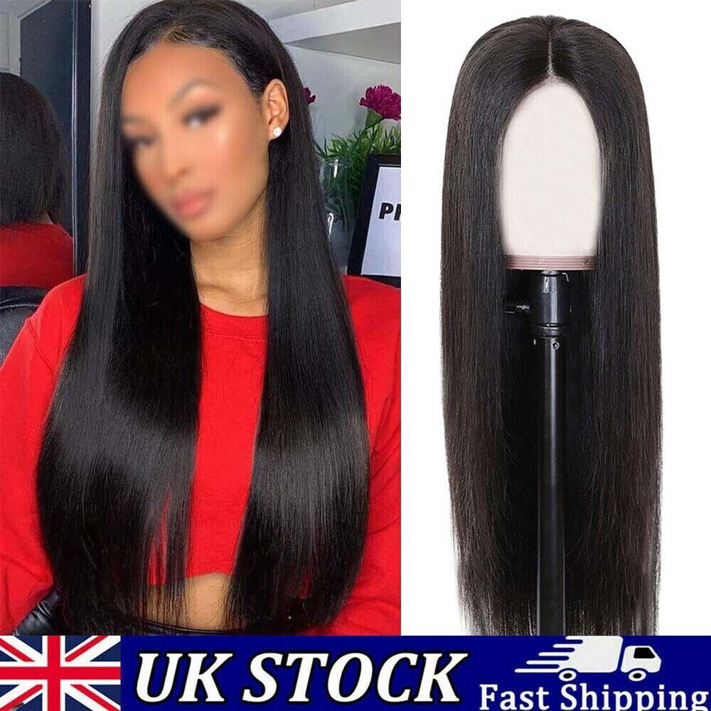 Women Black 70cm Long Straight Full Wigs Heat Resistant Synthetic Hair Wigs - Amazitshop