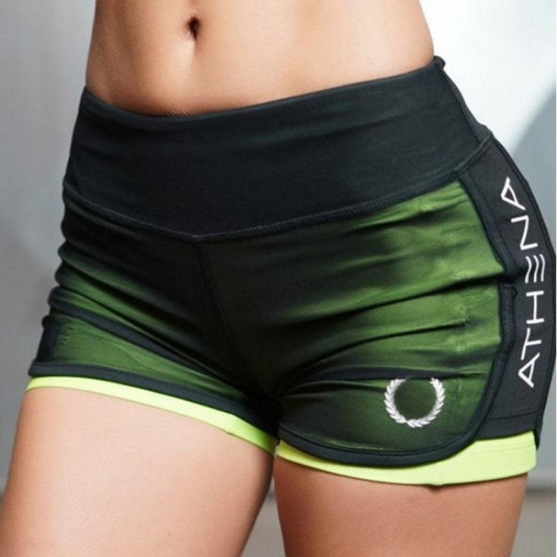 Women Casual Short for Workout - Fake Two Sports Shorts Style. - Amazitshop