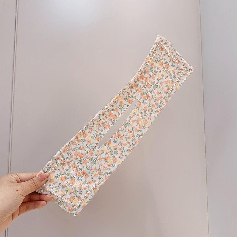 Women Elegant Solid Print Bun DIY Hairstyle Making Hold Long Tools Bow Headband Hairbands Fashion Hair Accessories - Amazitshop