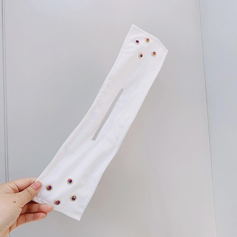 Women Elegant Solid Print Bun DIY Hairstyle Making Hold Long Tools Bow Headband Hairbands Fashion Hair Accessories - Amazitshop