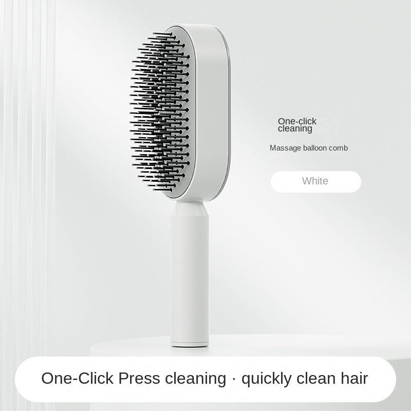 Women Fashion 3D Hair Growth Comb Hairbrush Self - Cleaning Hair Brush Self Cleaning Hair Brush For Women Massage Scalp Promote Blood Circulation Anti Hair Loss - Amazitshop