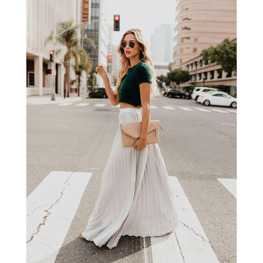 Women fashion casual skirt girls high Waist long skirts - Amazitshop