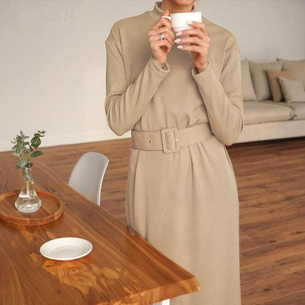 Women in long - sleeved dresses - Amazitshop