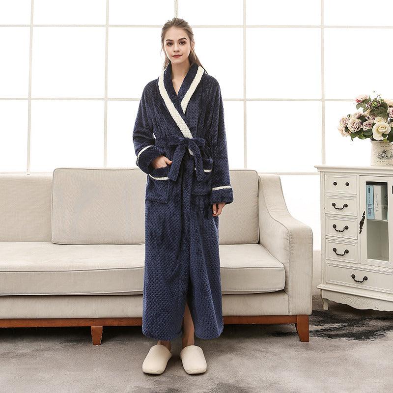 Women Pajamas Couple Gown Bathrobe Winter Robe - Amazitshop