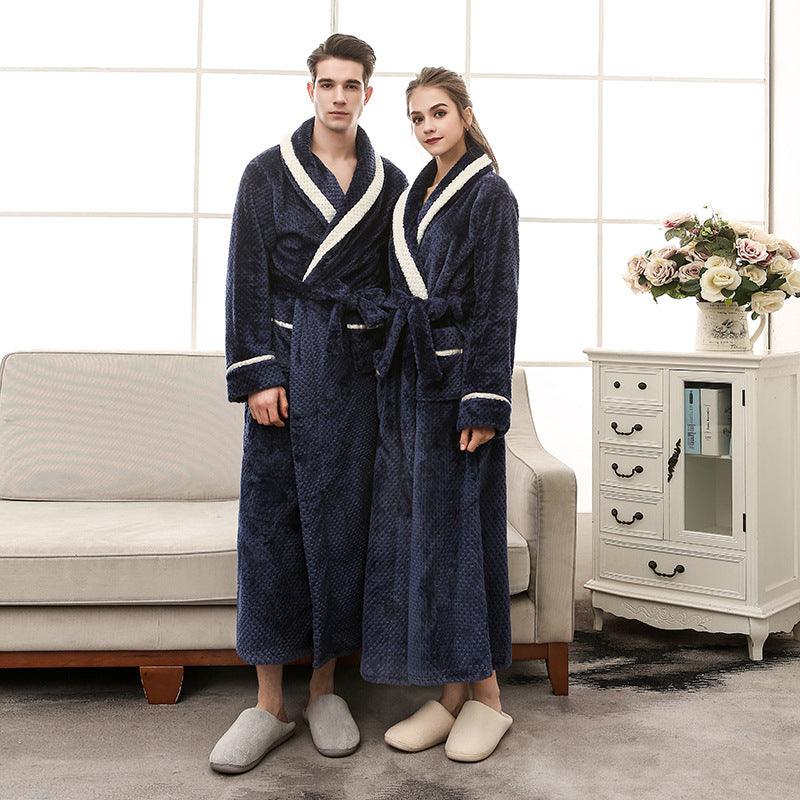 Women Pajamas Couple Gown Bathrobe Winter Robe - Amazitshop