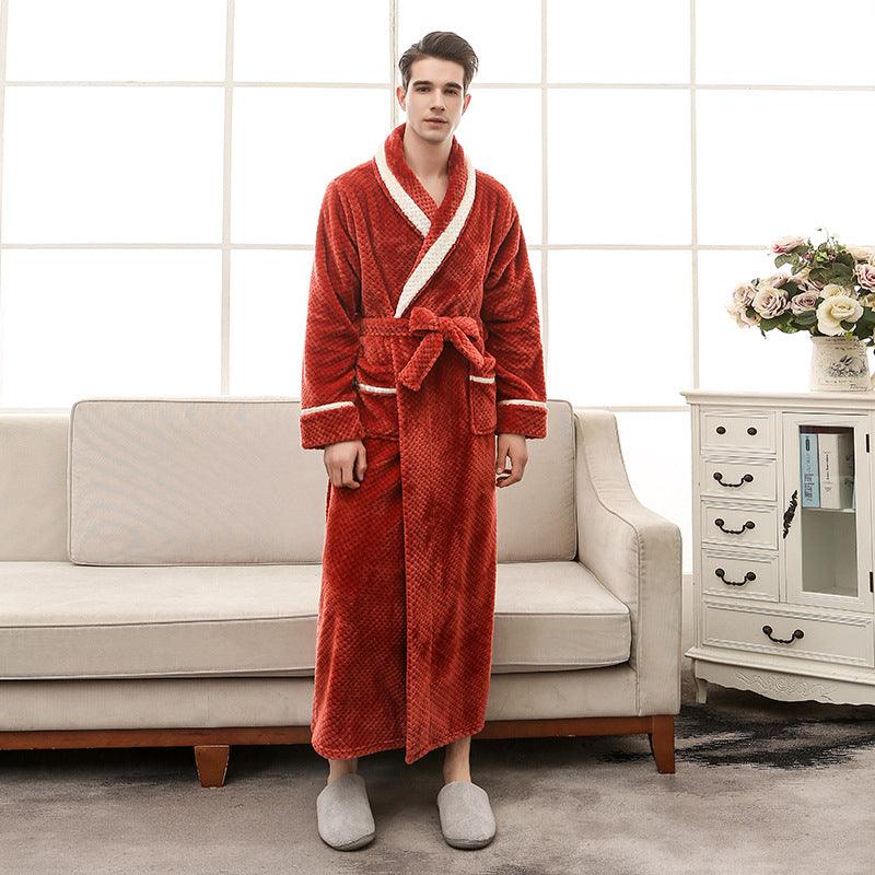 Women Pajamas Couple Gown Bathrobe Winter Robe - Amazitshop