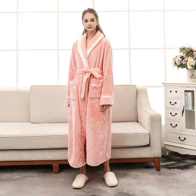 Women Pajamas Couple Gown Bathrobe Winter Robe - Amazitshop