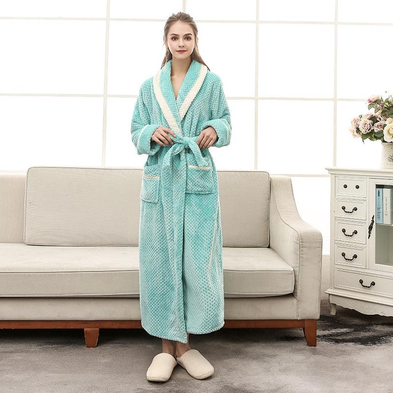 Women Pajamas Couple Gown Bathrobe Winter Robe - Amazitshop